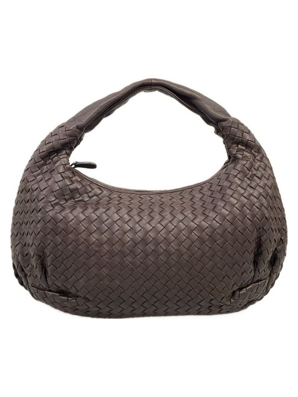 Bottega Veneta Handbag Intrecciato Dark Brown Leather